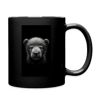 Baby Bär Neugeborenes - Baby Bear Newborn - Tasse einfarbig - Schwarz - Rechts