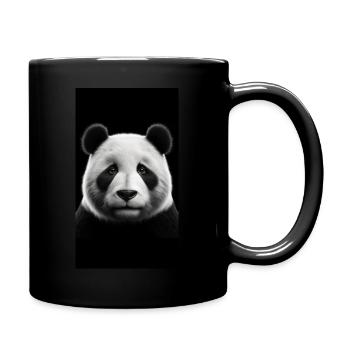 Großer Panda - Giant Panda - Tasse einfarbig - Schwarz - Rechts