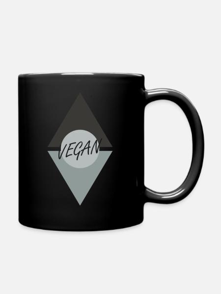 Vegan Animal Rights - Tasse einfarbig - Schwarz