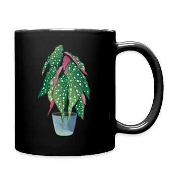 Forellenebgonie Zimmerpflanze - Tasse einfarbig - Schwarz - Rechts