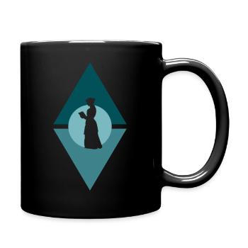 Reading Writing Bookworm - Full Colour Mug - black - Right