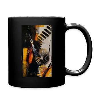 Abstraktion Weight One - Tasse einfarbig - Schwarz - Rechts