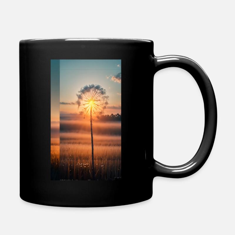 Pusteblume Sunset - Tasse einfarbig - Schwarz