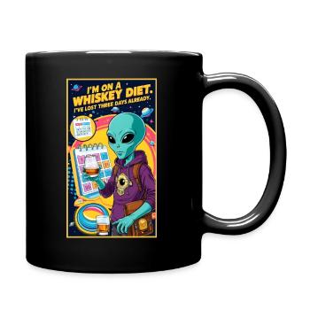 Je suis un régime au whisky. J’ai déjà perdu 3 jours. - Mug uni - noir - Droite