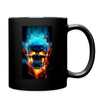 Wallcraft Crâne ardent - Mug uni - noir - Droite
