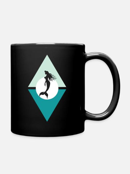 Meerjungfrau Flosse Marina - Tasse einfarbig - Schwarz