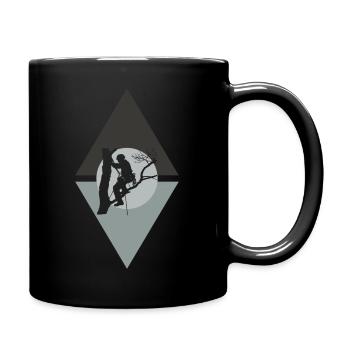 Baumklettern Ausrüstung Kletterer - Tasse einfarbig - Schwarz - Rechts
