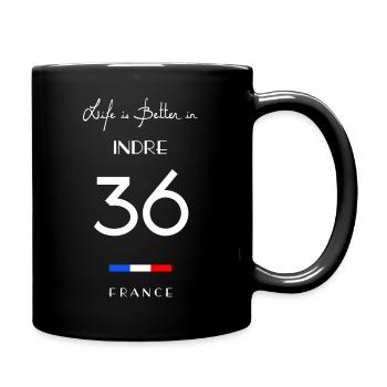 Life is better in INDRE Number 36 Centre Berry FRA - Mug uni - noir - Droite