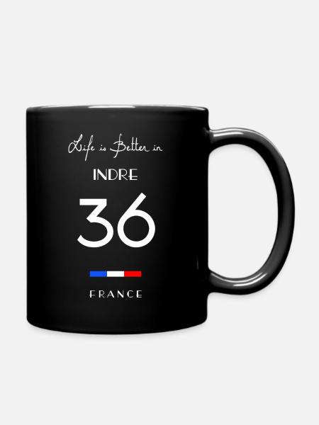 Life is better in INDRE Number 36 Centre Berry FRA - Mug uni - noir