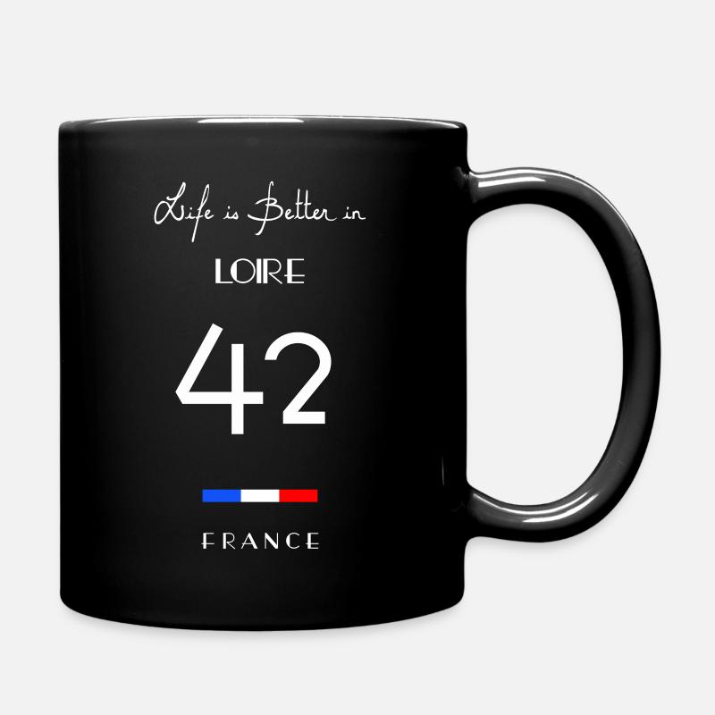 Life is better in LOIRE Number 42 Forez Rhône Fran - Mug uni - noir