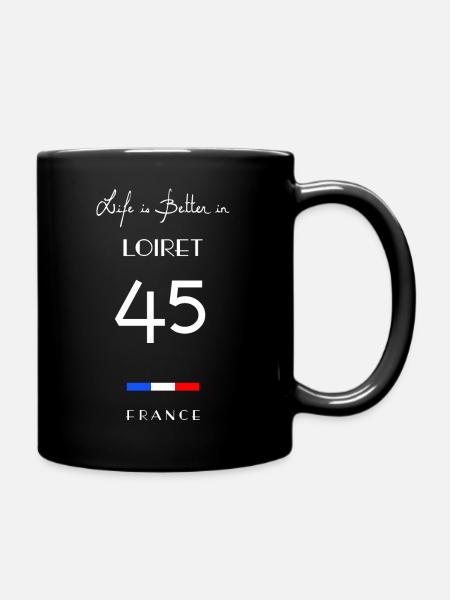 Life in LOIRET Number 45 Centre Val de Loire Franc - Mug uni - noir