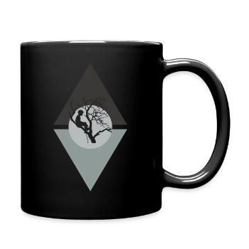 Klettern Kletterer - Tasse einfarbig - Schwarz - Rechts