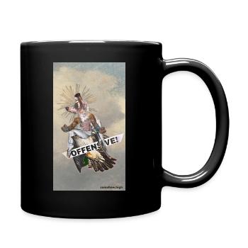 Offensive - Tasse einfarbig - Schwarz - Rechts