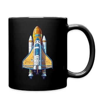 Rakete - Tasse einfarbig - Schwarz - Rechts