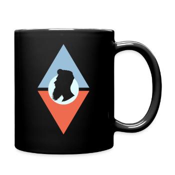 Beard Mustache - Full Colour Mug - black - Right