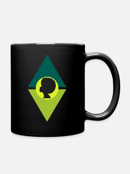 Afro Groove - Tasse einfarbig - Schwarz