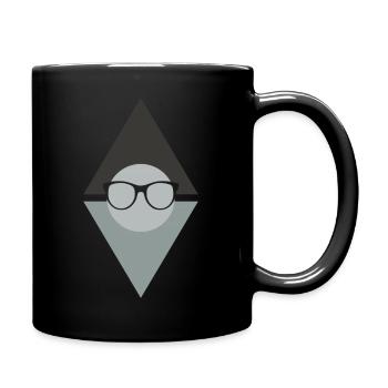 Leseratte Buch - Tasse einfarbig - Schwarz - Rechts