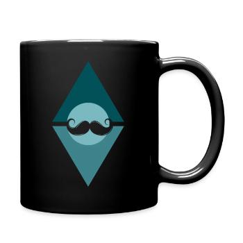 Moustache Sir Hipster - Mug uni - noir - Droite