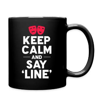 Reste calme et dis une ligne Conception pour un amoureux de - Mug uni - noir - Droite