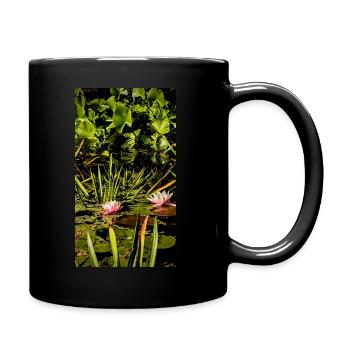 Lotus Flower/Water Lily - Full Colour Mug - black - Right