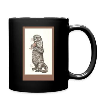 240623 Loutre 4 - Mug uni - noir - Droite