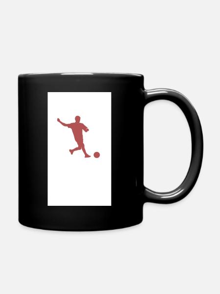 Fußball- Football - Tasse einfarbig - Schwarz