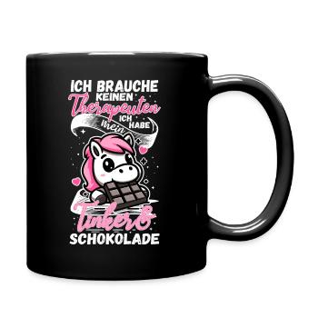 Funny Horse Saying Therapist Tinker Pony - Full Colour Mug - black - Right