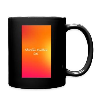 Mama tritt Eier - Tasse einfarbig - Schwarz - Rechts