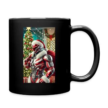 Futuristic Santa Claus – High-Tech Weihnachtsmann - Tasse einfarbig - Schwarz - Rechts