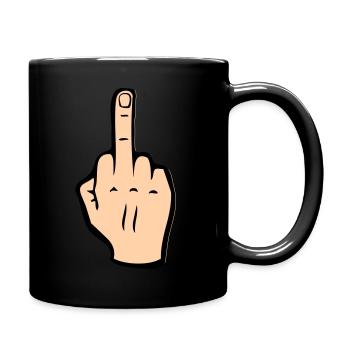 Middle finger - Full Colour Mug - black - Right