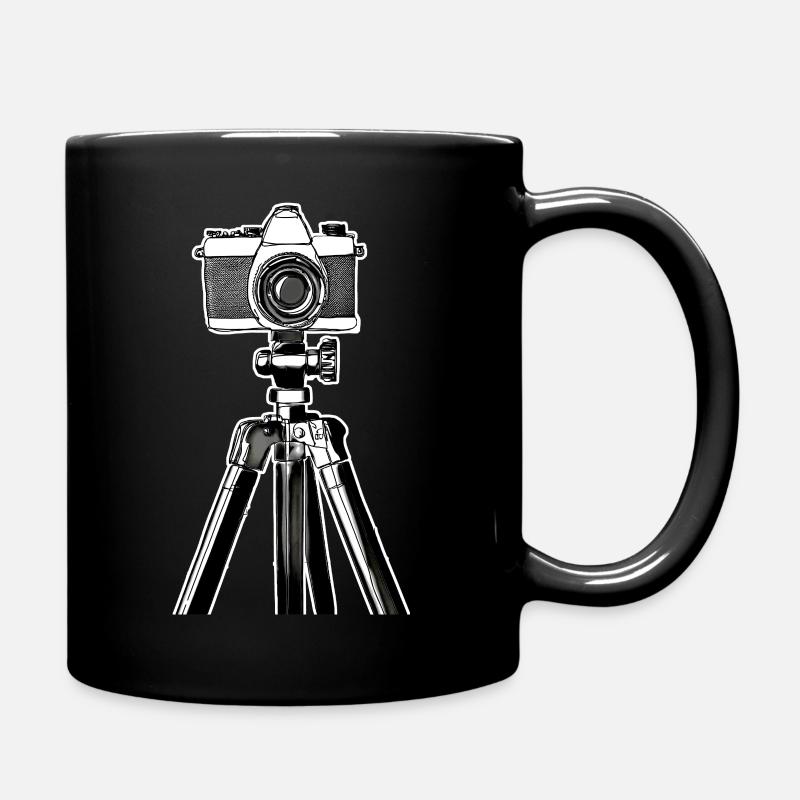 Photo camera on tripod - Full Colour Mug - black