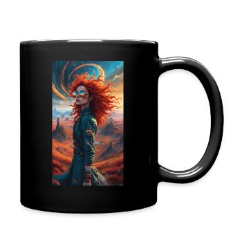 GirlPower 1 - Tasse einfarbig - Schwarz - Rechts