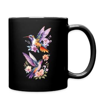 Hummingbird - Delicate, fast, fascinating - Full Colour Mug - black - Right