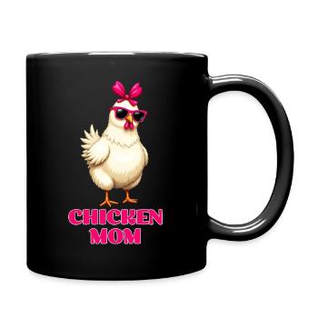 DRÔLE POULET MAMAN CHEMISE idée cadeau d’anniversaire femmes - Mug uni - noir - Droite