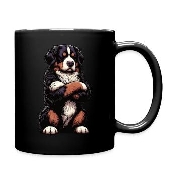 Berner Sennenhund Sennenhunde Sennen Besitzer - Tasse einfarbig - Schwarz - Rechts