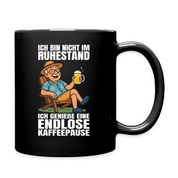 Rentner im Chill-Modus - Tasse einfarbig - Schwarz - Rechts