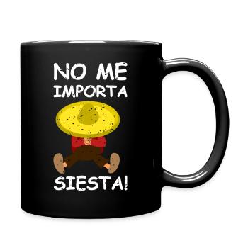 No Me Importa Siesta - Tasse einfarbig - Schwarz - Rechts