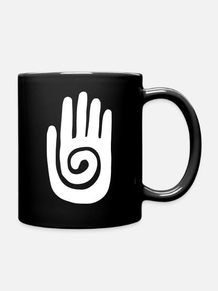Chaman - Main de Guérison & Symbole de Protection - Blanc - Mug uni - noir