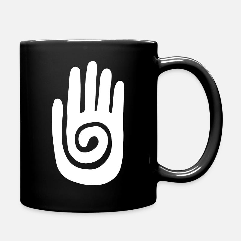 Chaman - Main de Guérison & Symbole de Protection - Blanc - Mug uni - noir