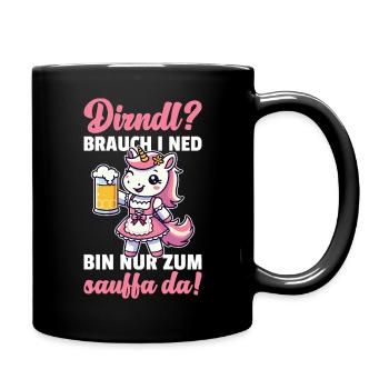 Licorne Dirndl Chemise Traditionnelle Costumes Traditionnels - Mug uni - noir - Droite