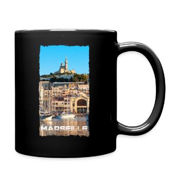 vieux port marseille france - Mug uni - noir - Droite