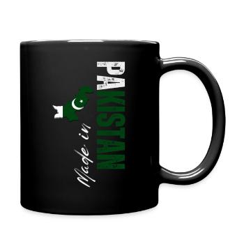 Fabriqué au Pakistan, design vertical - Mug uni - noir - Droite