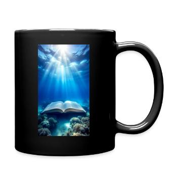 Underwater Book - Tasse einfarbig - Schwarz - Rechts
