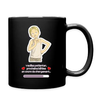 Eine Dummheit laden - Tasse einfarbig - Schwarz - Rechts