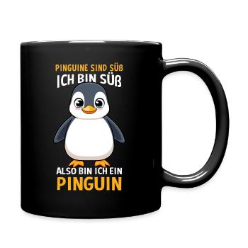 Penguins Are Cute Seabirds King Penguin Penguin - Full Colour Mug - black - Right