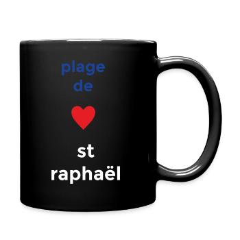 Herzliche Liebe zum Plage de Saint-Raphaël - Tasse einfarbig - Schwarz - Rechts