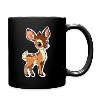 roe deer - Full Colour Mug - black - Right