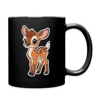 roe deer - Full Colour Mug - black - Right