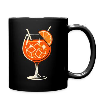Party Spritz Glas Geschenkidee - Tasse einfarbig - Schwarz - Rechts