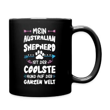 Australian Dog Dog Saying - Full Colour Mug - black - Right